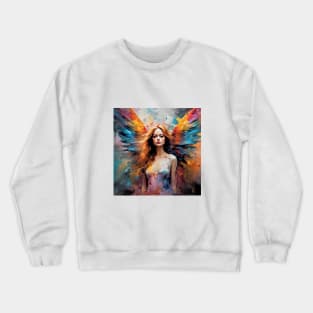 Emma Stone as an angel Crewneck Sweatshirt